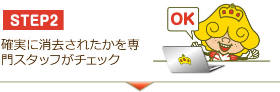 【STEP2】確実に消去されたかを専門スタッフがチェック