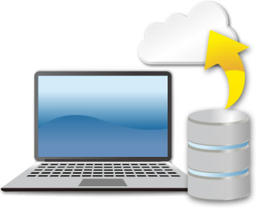 バックアップされているかのイラスト