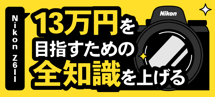 Nikon Z6II　13万円を目指すための全知識を上げる