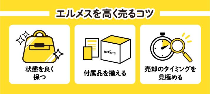 エルメスを高く売るコツ・状態を良く保つ・付属品を揃える・売却のタイミングを見極める