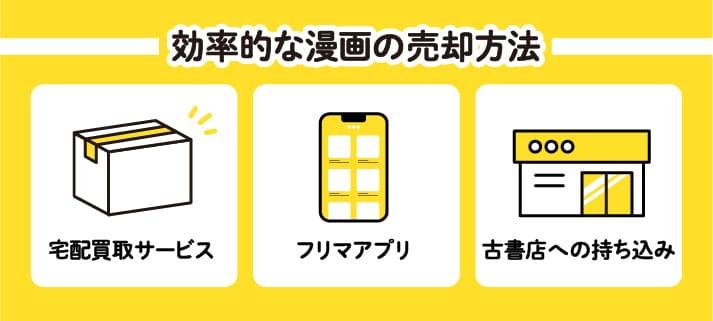 効率的な漫画の売却方法・宅配買取サービス・フリマアプリ・古書店への持ち込み