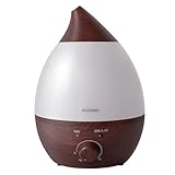 アイリスオーヤマ 加湿器 大容量 超音波式 加湿量 280ml タンク容量 2.8L 8畳 10時間連続加湿 アロマ対応 しずく型 卓上 デスク用 UHM-280SM-DT ダークブラウン