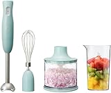 BRUNO ブルーノ マルチスティックブレンダー 離乳食 1台5役 (混ぜる つぶす 刻む 砕く 泡立てる) ブルーグレー ギフト プレゼント お祝い 人気 キッチン家電 ミキサー フードミキサー フードプロセッサー 氷も砕ける 泡立て 泡立て器 洗いやすい おしゃれ かわいい 刻む 氷対応 初心者 つぶす アタッチメント 5役 BOE034-BGY