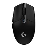Logicool G ゲーミングマウス G304 LIGHTSPEED ワイヤレス ゲーミング マウス 軽量 99g HERO 12Kセンサー 6個プログラムボタン 250時間連続使用可能 ブラック PC windows mac 国内正規品 【 ファイナルファンタジー XIV 推奨モデル 】