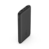 Belkin モバイルバッテリー 10000mah 3C認証 CCC 大容量 iPhone 17 16～12対応 Android対応 5V3A ファン付きベビーカーシート対応 最大15W 最大40時間 3台同時充電 3ポート(USB-C x 1 USB-A x 2) スリム&軽量 PSE認証 機内持込可能 充電用ケーブル付属 メーカー保証2年 ブラック BPB011btBK