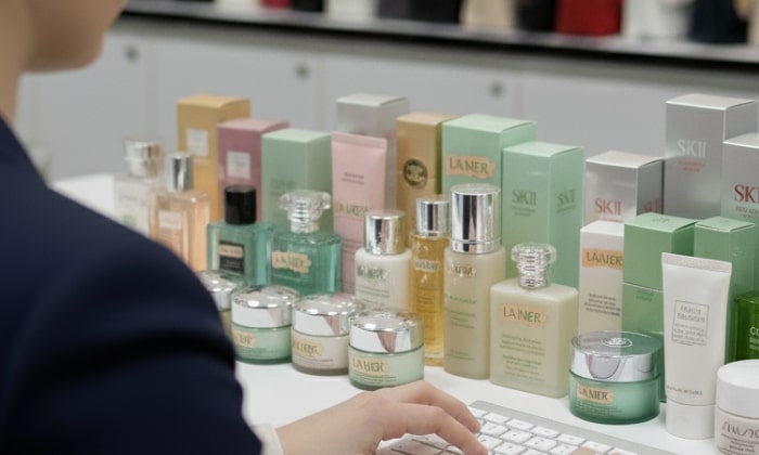 コスメ・香水を査定する人の画像