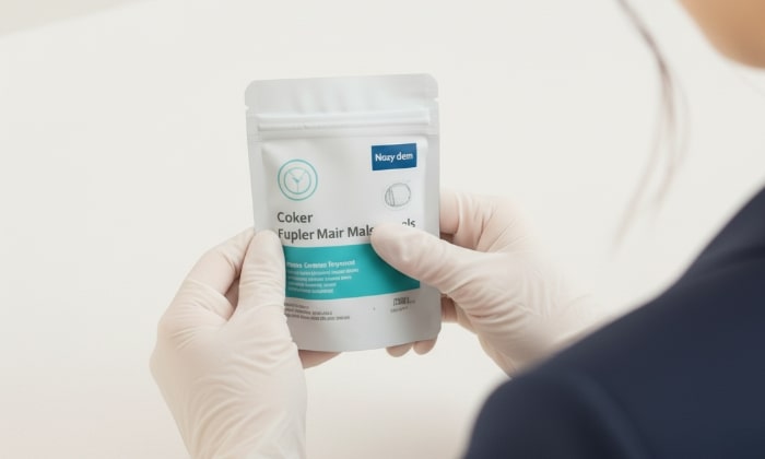 健康食品・サプリメントを査定する人の画像